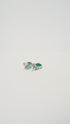 SILVER LOOK GREEN EARRINGS